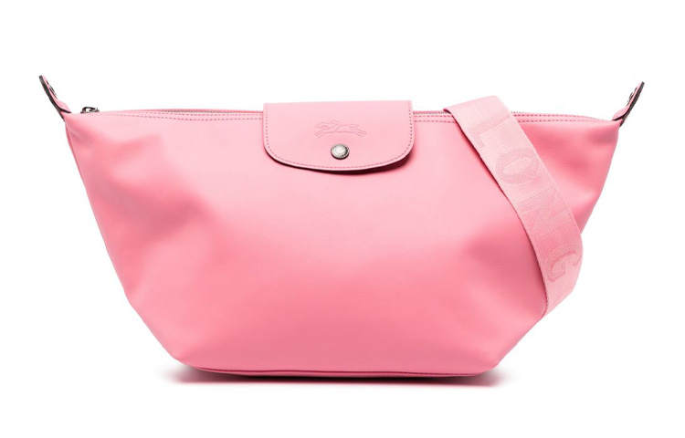 LONGCHAMP Le Pliage Cow Leather Dumpling Bag, Shoulder Bag, Crossbody Bag Women's Pink