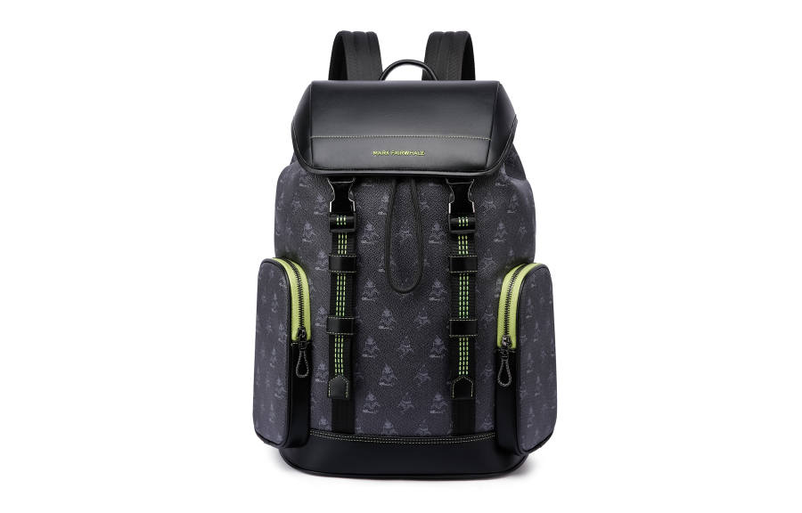 FAIRWHALE PVC Backpack Large Unisex Lead Gray, Apricot
