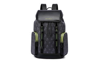 FAIRWHALE PVC Backpack Large Unisex Lead Gray, Apricot