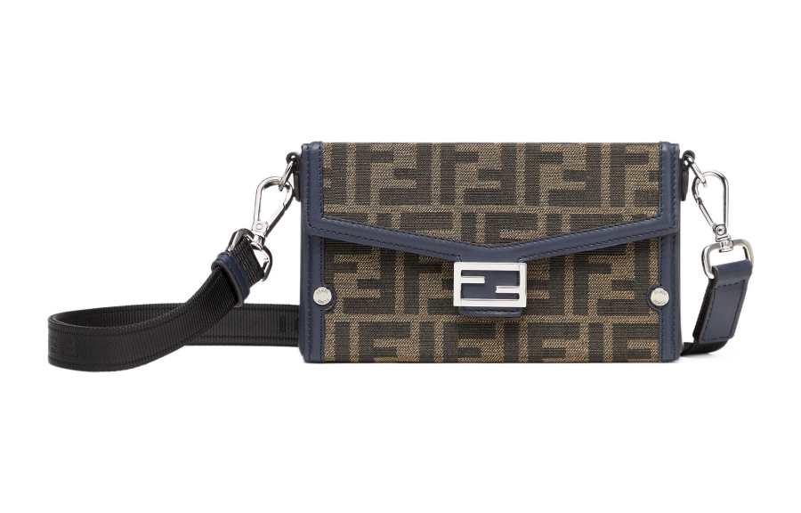 FENDI BaguetteTrunk Cloth Crossbody Bag, Shoulder Bag Men's Brown