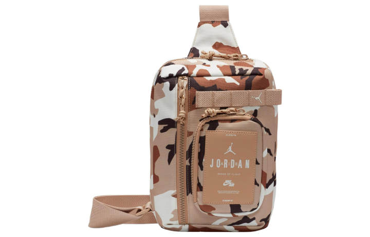Jordan Jordan Adjustable Strap Nylon With Polyester Crossbody Bag Sling Bag Women's Sand Camouflage