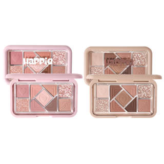 Hold Live Small Pink Frame With Nine Colors Eye Shadows Easy to Blend Shimmer Natural