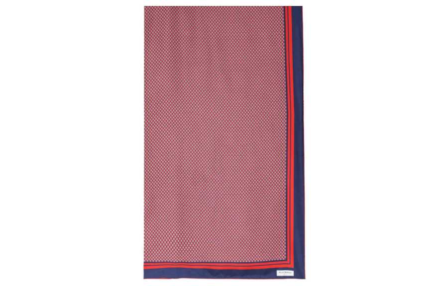 BALMAIN Patterned Print Knit Scarves Women's Red