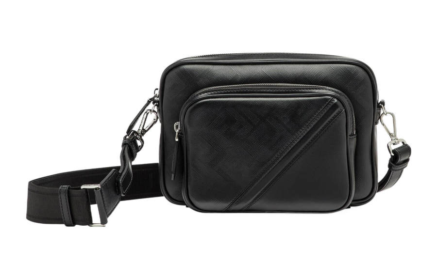 FENDI Calfskin Camera Bag, Shoulder Bag, Crossbody Bag Medium Men's Black