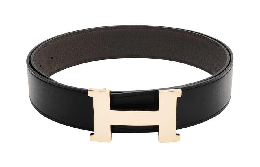 HERMES HERMES Constance Cow Leather Belts Men's 3.8cm