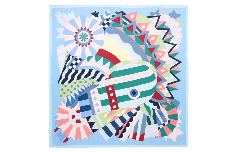 HERMES HERMES Celebration Galloping Horse Scarves Women's