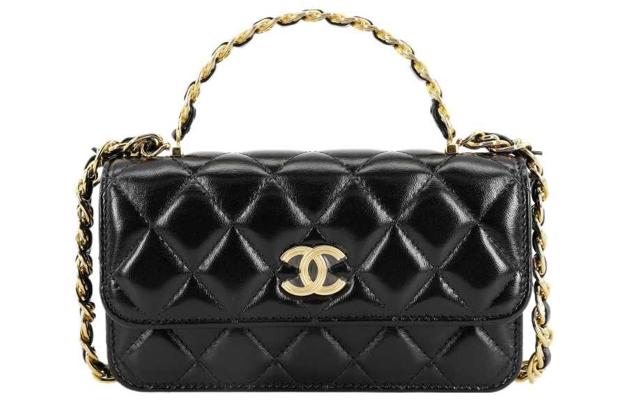 CHANEL Classic Flap CF Lambskin Shoulder Bag, Crossbody Bag Regular Women's Black