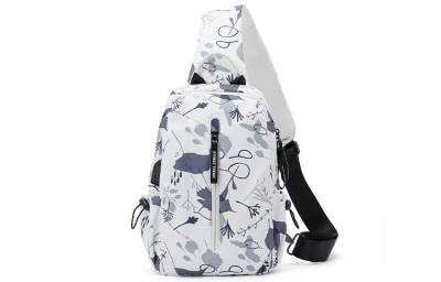 KEYSTREET Fabric Sling Bag, Shoulder Bag, Crossbody Bag Regular Unisex Leaf Gray/Black/Light Gray/Light Green/Khaki