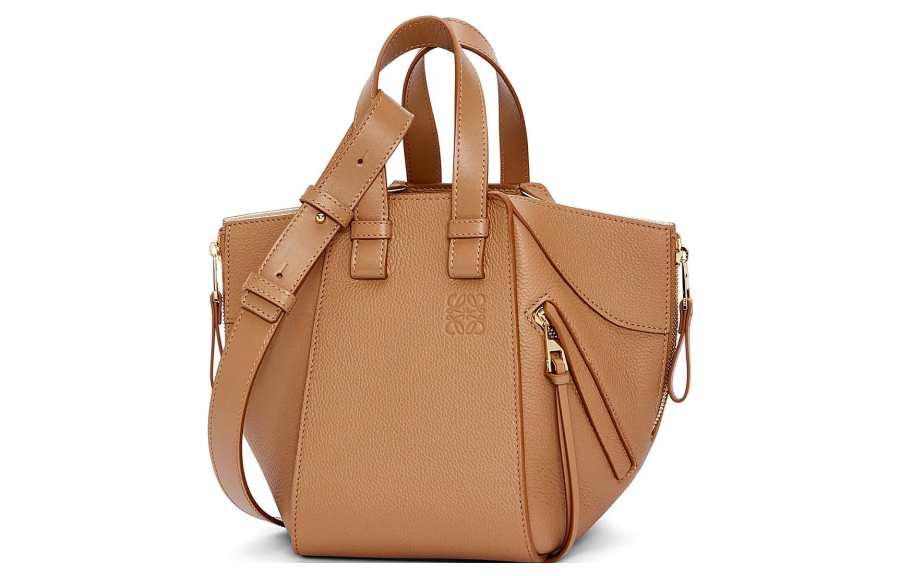 LOEWE Hammock Soft Grain Calfskin Shoulder Bag, Crossbody Bag, Handbag Regular Women's Toffee