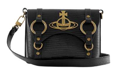 Vivienne Westwood Vivienne Westwood Calfskin Shoulder Bag, Crossbody Bag Women's Black