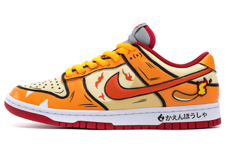Nike Nike Dunk Low top Skateboard Shoes Men's Orange Yellow