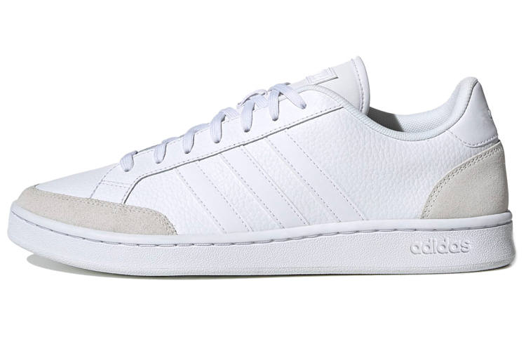 Adidas Neo GRAND COURT SE Leather Comfortable Slip Resistant Low top Skateboard Shoes Women's White Gray