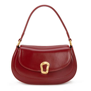 VENOF Genuine Cow Leather Bride's Knot Wedding Bag, Everyday Vintage Saddle Bag, Shoulder Bag Small Women's