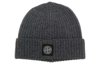STONE ISLAND Logo Patch Knitted Beanie