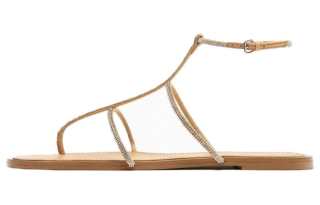 ZARA One Strap Sandals Women's Natural Color