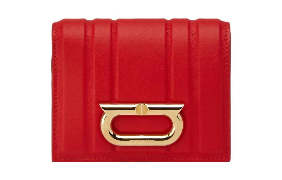 FERRAGAMO Cow Leather Wallet Small Women's Red