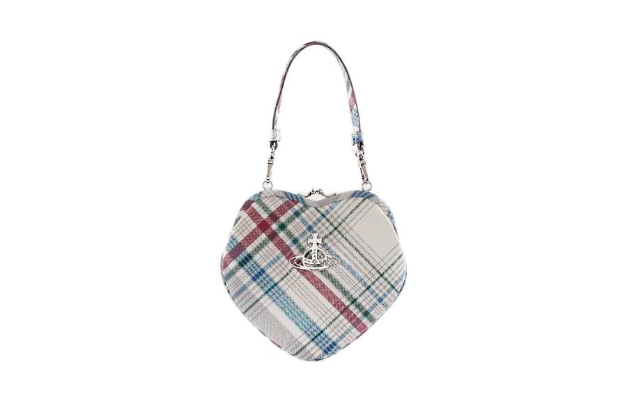 Vivienne Westwood Leather Shoulder Bag, Crossbody Bag, Handbag Wallet Women's White/Multicolor