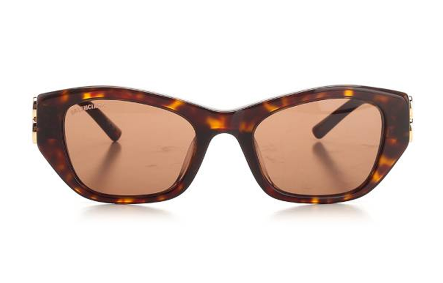 Balenciaga Irregular Shape Sunglasses Women's Tortoiseshell