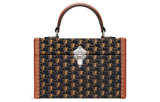 Moynat Canvas 1920 Collection Canvas With Calfskin Trim Shoulder Bag, Crossbody Bag, Handbag Women's Brown