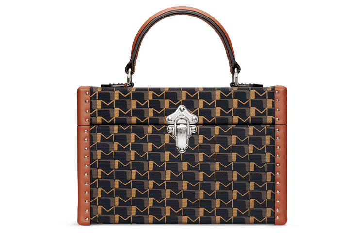 Moynat Canvas 1920 Collection Canvas With Calfskin Trim Shoulder Bag, Crossbody Bag, Handbag Women's Brown