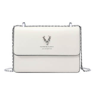 TUCANO Cow Leather Crossbody Bag, Shoulder Bag Small Women's Ecru/Black
