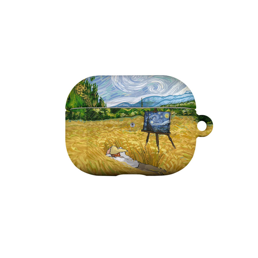 Keshami Compatibility With Apple AirPods Pro 3/Pro 2/AirPods 4/3 PC Matte Hard Shell Artistic Resting Painting
