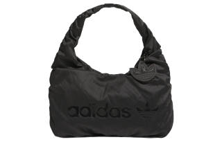 Adidas Originals Zip Closure Satin Shoulder Bag, Cloud Bag Small Women's Black