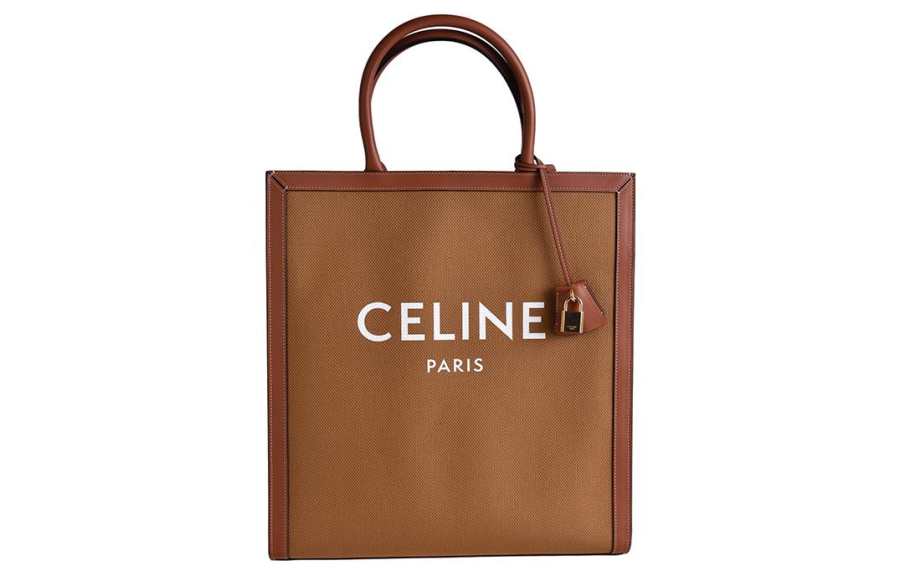 CELINE CELINE Canvas With Leather Handbag Women's Brown