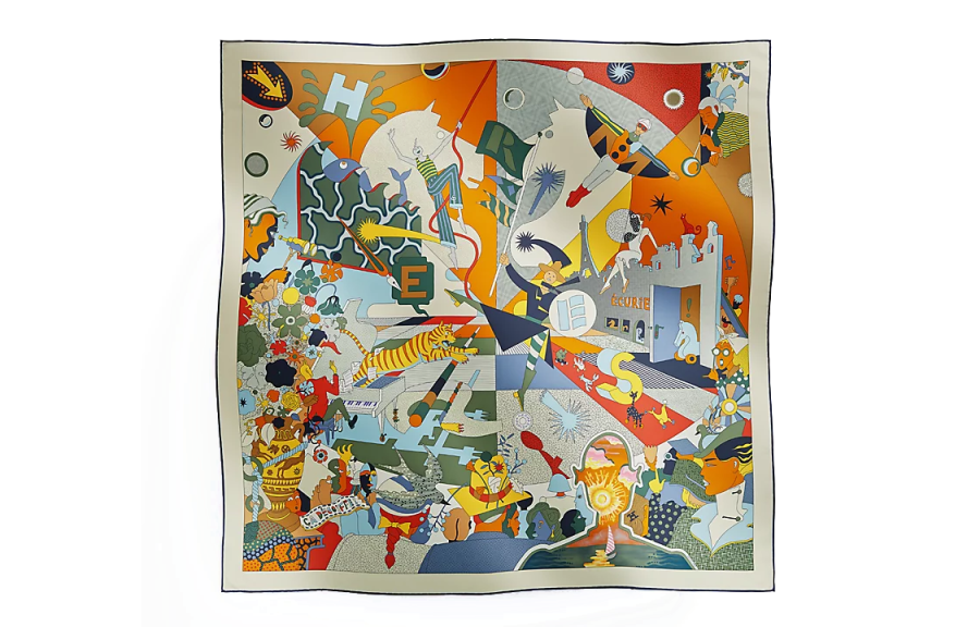 HERMES HERMES Printed Pattern Scarves Women's Multicolor