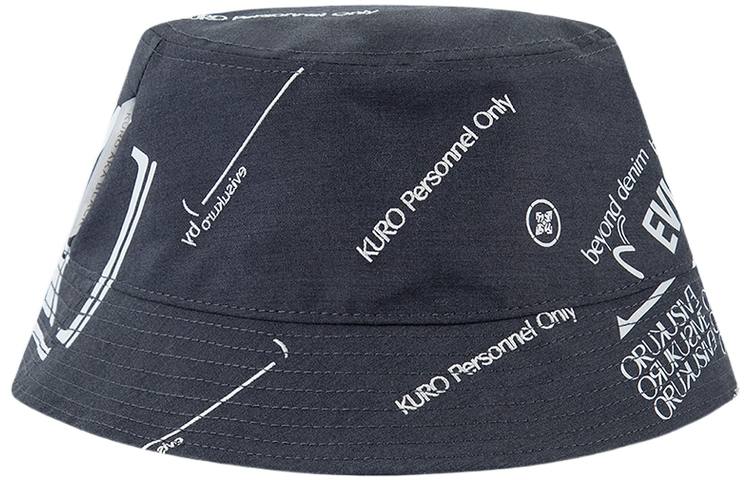EVISU EVISU Bucket Hats Unisex Dark Gray
