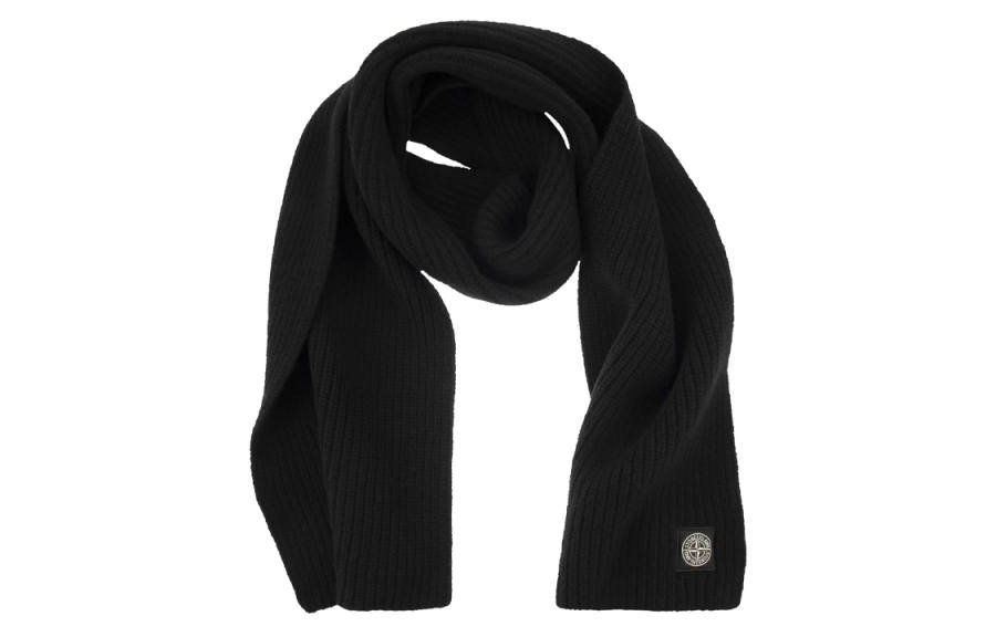 STONE ISLAND STONE ISLAND Ribbed Compass patch Scarf