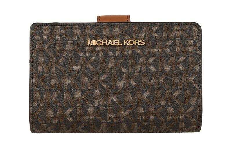 MICHAEL KORS PVC Polyvinyl Chloride Leather Wallet Women's Brown