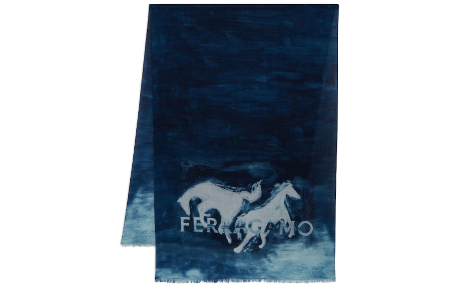 Ferragamo 【Previous Season】horse-print wool stole