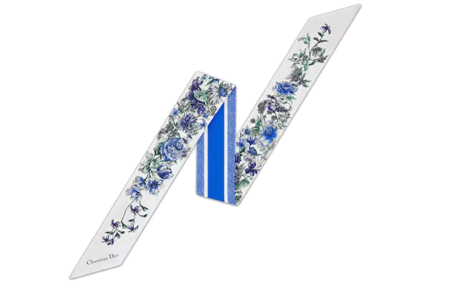 DIOR DIOR Patterned Print Mulberry Silk Scarves Women's