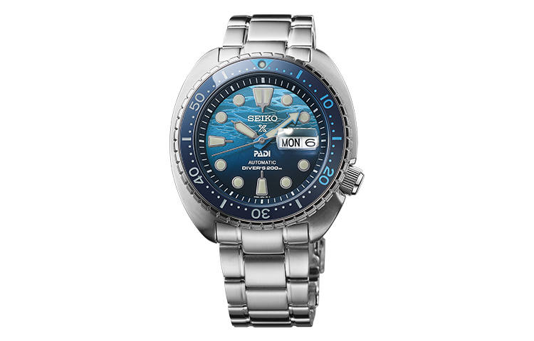 SEIKO Prospe Automatic/Manual Mechanical Movement Silicone Stainless Steel Strap Watch Men's Watches
