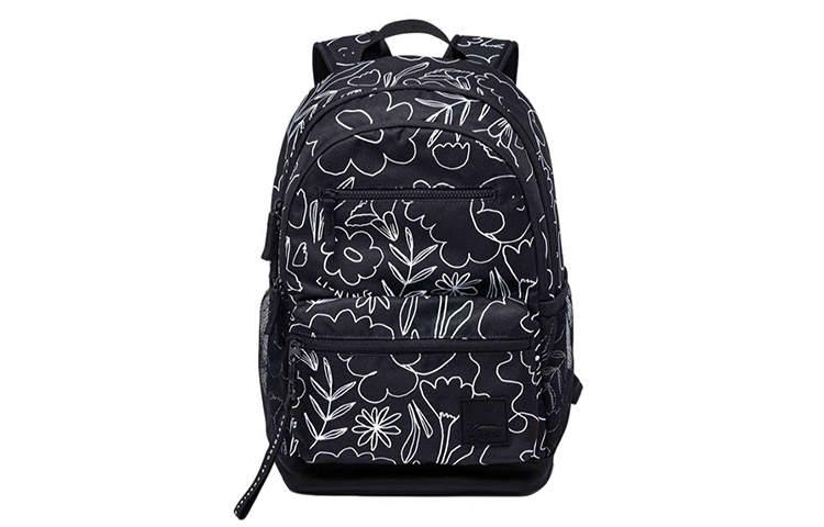 Li-Ning Li Ning Sports Life Collection Polyester Backpack Regular Unisex Black