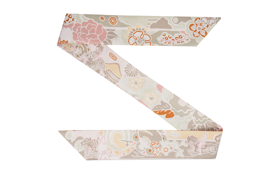 HERMES HERMES Small Silk Scarves Women's Light Rose