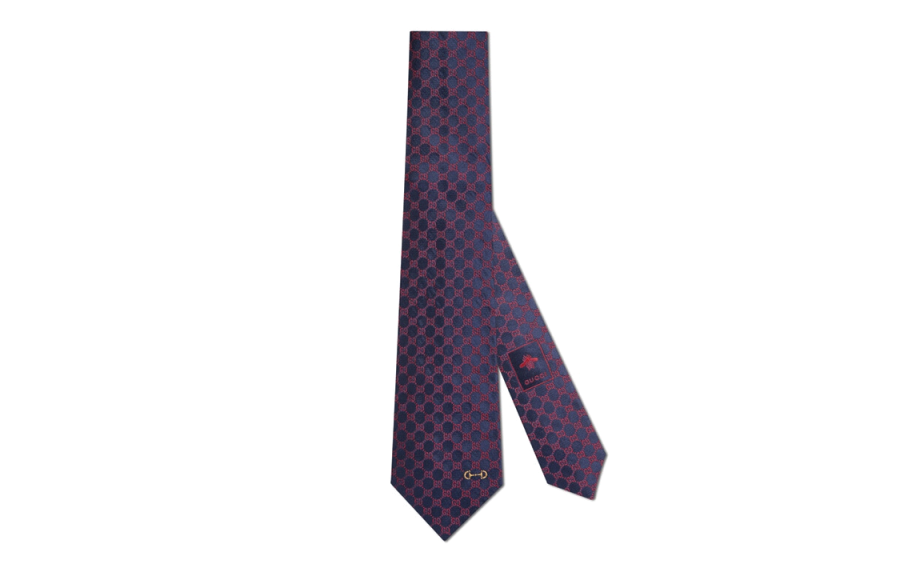 GUCCI Gucci Gg silk jacquard tie