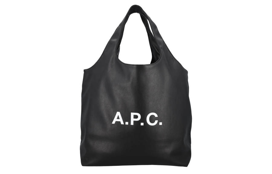 A.P.C Polyurethane Bonded To Polyester Tote Bag, Shopping Bag, Handbag Regular Women's Black