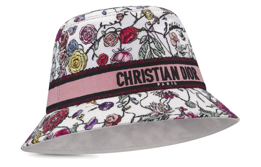 DIOR Christian DIOR Pre Owned 2000s D Bobby Floral print Bucket Hat