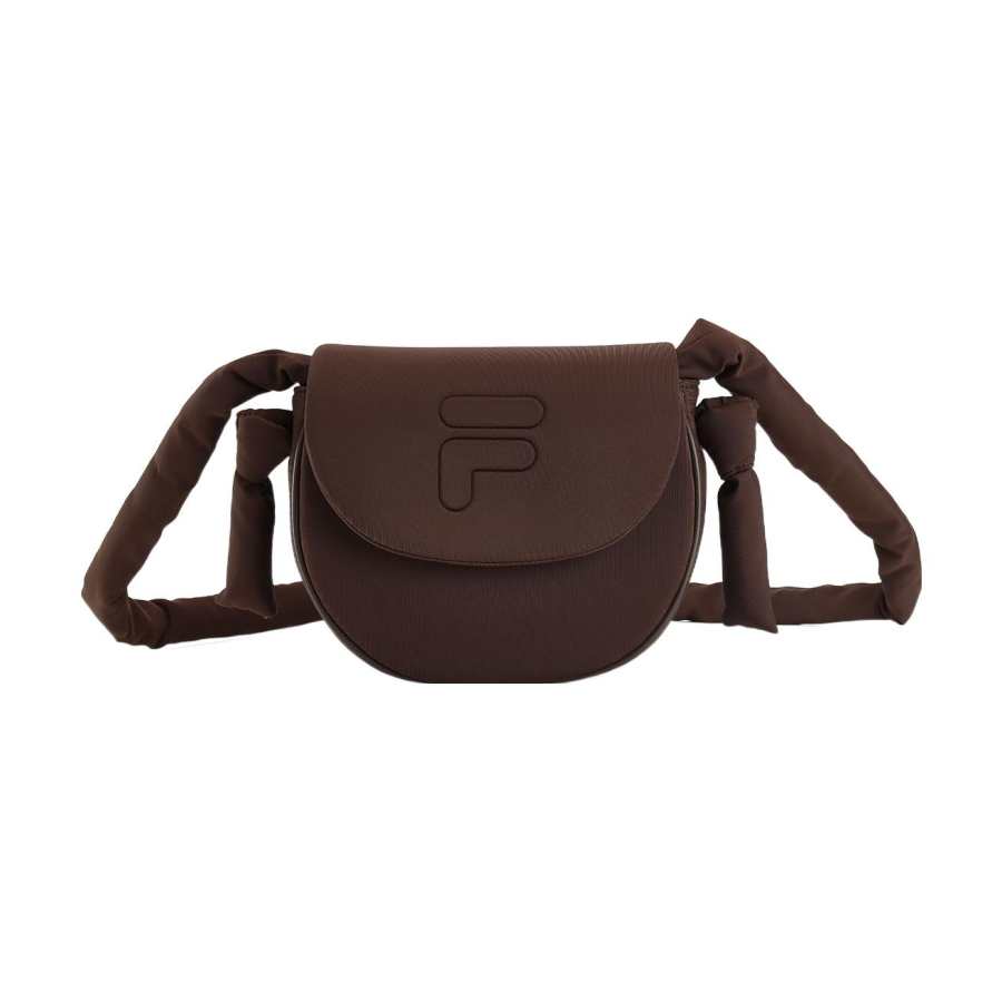 FILA FUSION Pu Saddle Bag Crossbody Bag Women's Brown Coffee