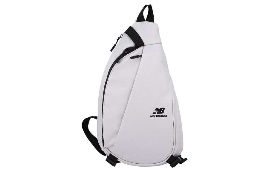 New Balance New Balance Polyester One Shoulder Crossbody Sling Bag Large Unisex Gray White