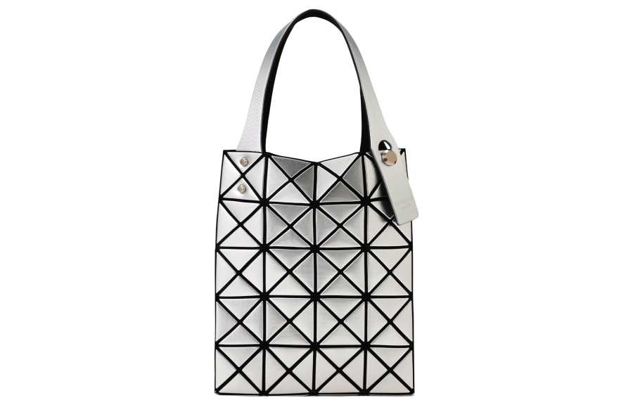 ISSEY MIYAKE ISSEY MIYAKE PLATINUM COFFRET Pu Mini Tote Handbag Regular Women's Silver