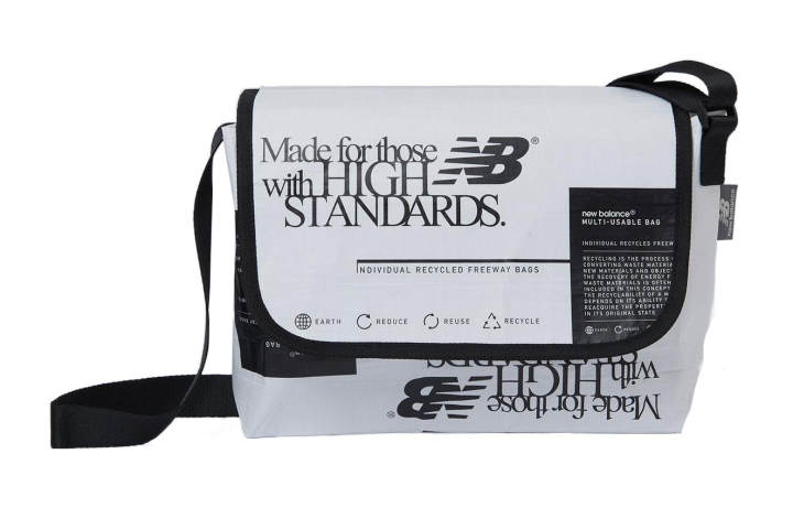 New Balance New Balance Polyester Shoulder Bag, Crossbody Bag Regular Unisex White