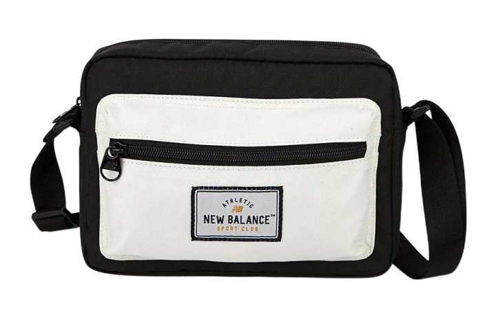 New Balance New Balance Polyester One Shoulder Crossbody Bag Men's Black White
