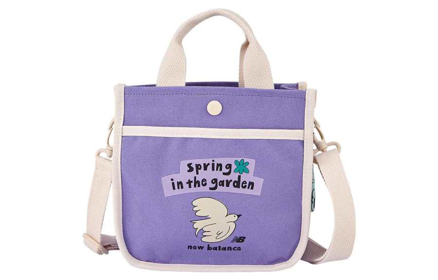 New Balance New Balance Cotton Shoulder Bag, Crossbody Bag, Handbag Regular Women's Purple/Beige