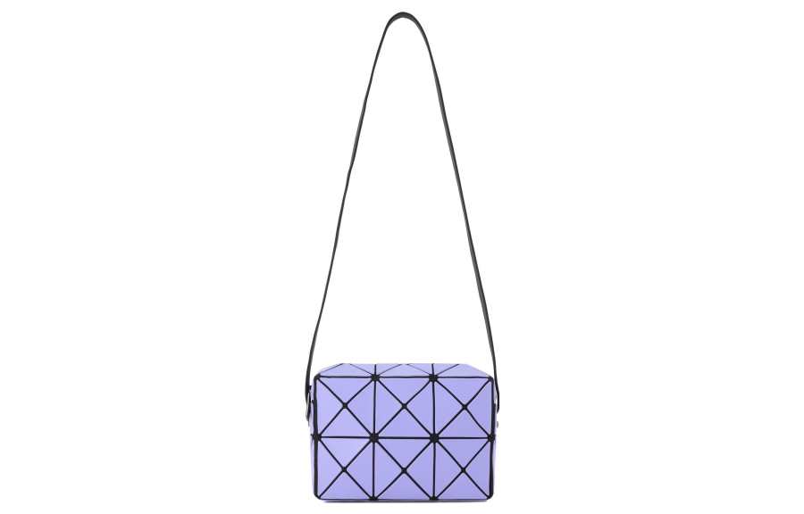 ISSEY MIYAKE Cuboid Polyvinyl Chloride Resin Cupid Small Square Box Shoulder Bag, Crossbody Bag Regular Women's Purple