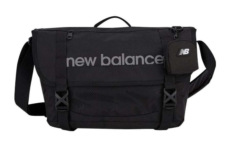 New Balance New Balance Nylon Messenger Bag, Shoulder Bag, Crossbody Bag Medium Unisex Black