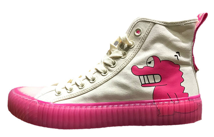 Kappa Slip Resistant And Breathable Slip Resistant And Breathable High top Canvas Shoes Unisex Magenta