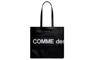 CDG Play Cow Leather Tote Bag, Shopping Bag, Handbag, Shoulder Bag Large Women's Black